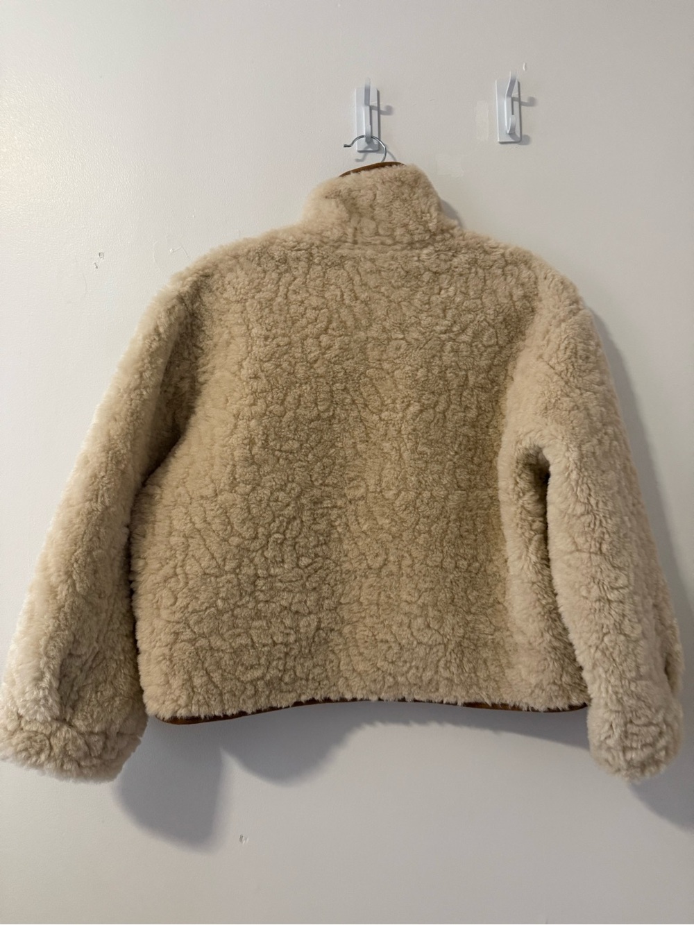Zara Suede Shearling Reversible Double-Faced Sherpa Jacket - Picture 12 of 13